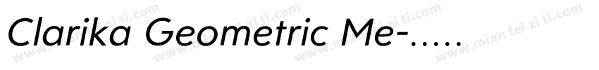 Clarika Geometric Me字体转换